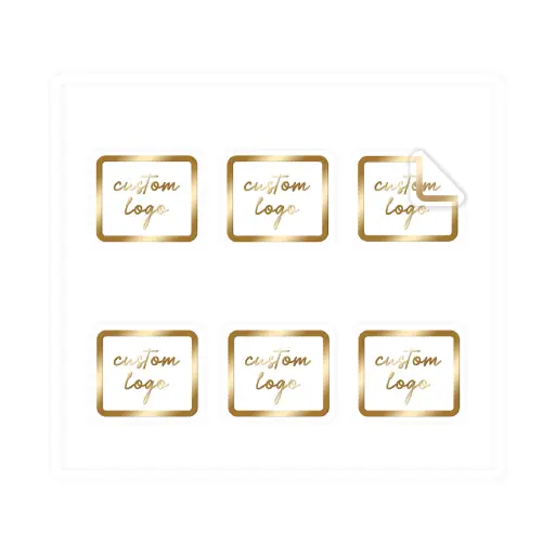 Custom Clear Gold Sticker Sheets