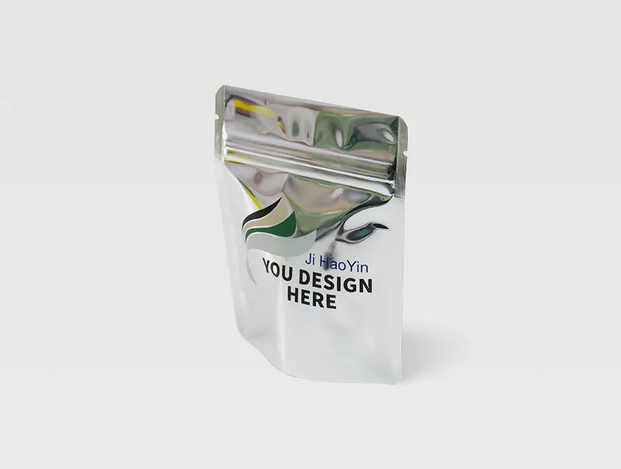 Top view of aluminum foil bag