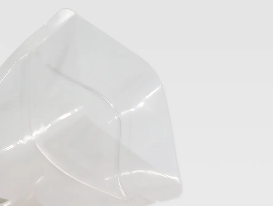 Open view of clear stand up pouch