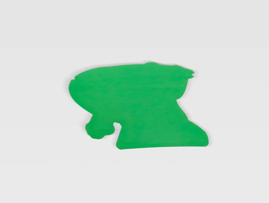 Back view of die cut mylar bag