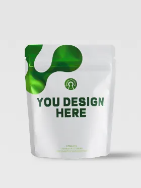 Front view of protein powder bag