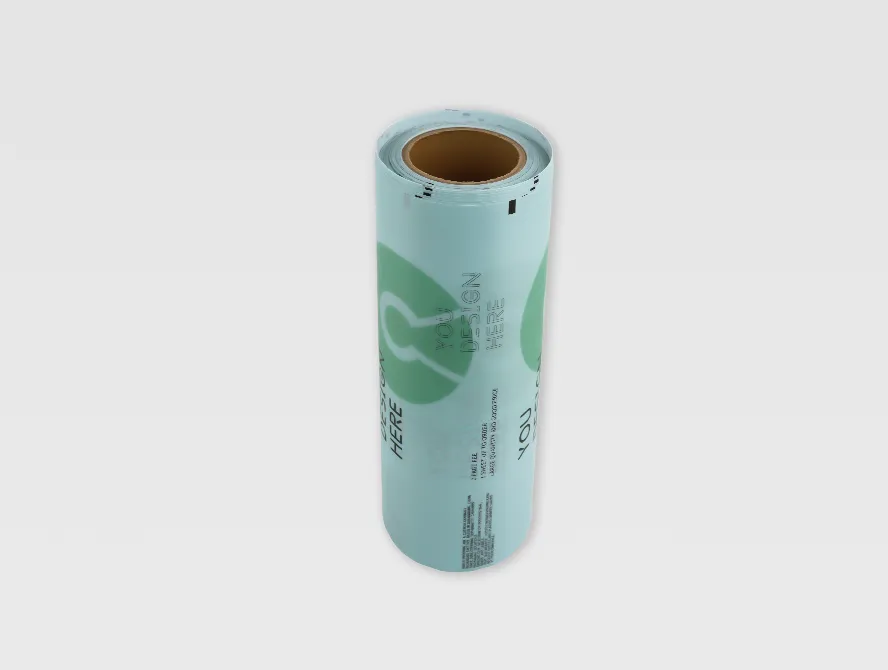 Upright view of printed roll film