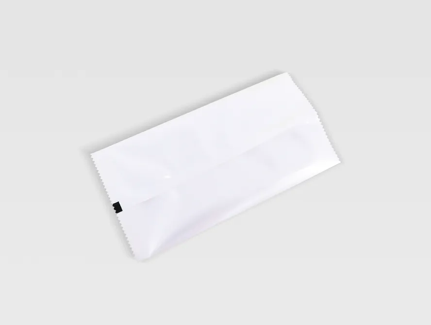 Back view of bean packaging bag