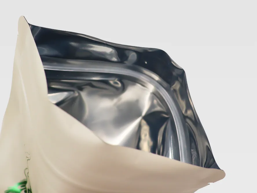 Open view of coffee packaging bag
