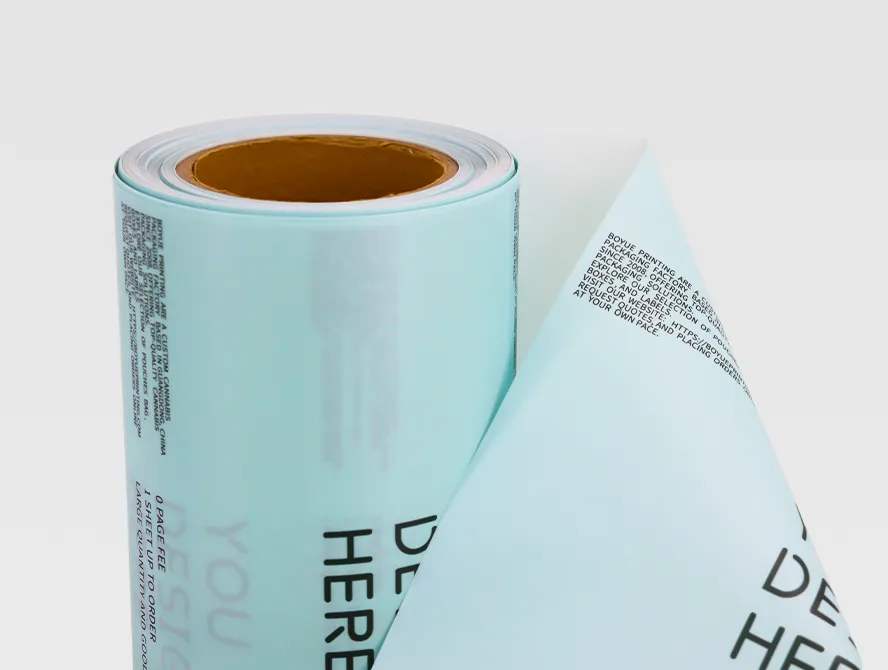 Top view of roll film core and material