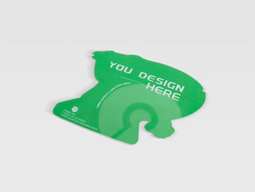 Right angle of die cut mylar bag