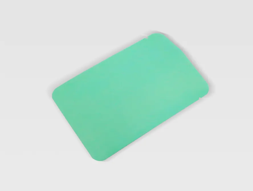 Back view of flat pouches