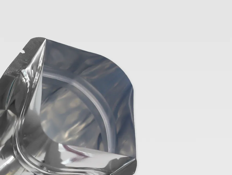 Open view of aluminum foil bag