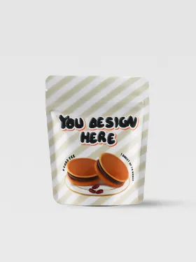 Front view of cookie packaging bag 1