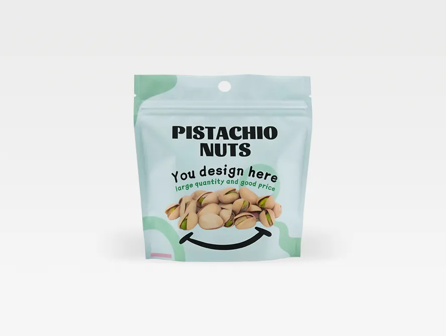 Front view of nuts packaging