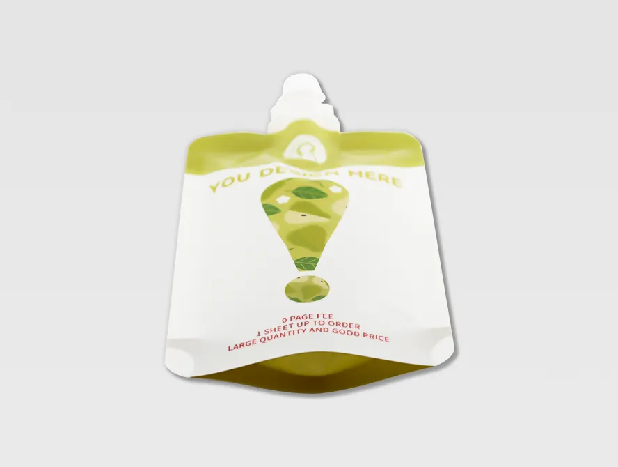 Custom printed juice drink pouch side view