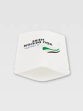 Bottom view of ziplock white kraft paper bags
