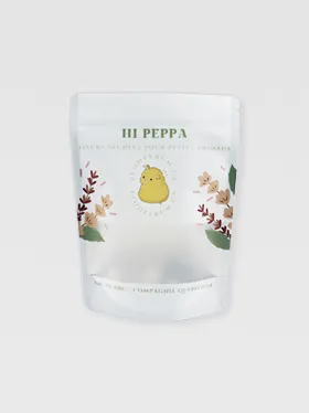 Resealable stand up pouch with window for food packaging
