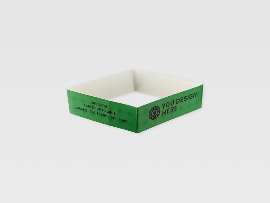 Open sleeve packaging box with flat design