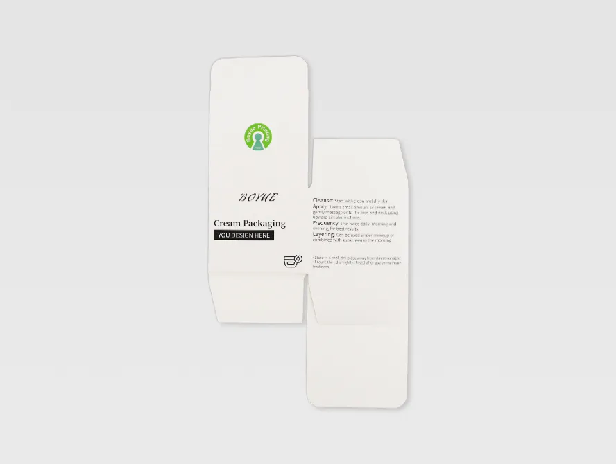 Custom skincare packaging box with clean design