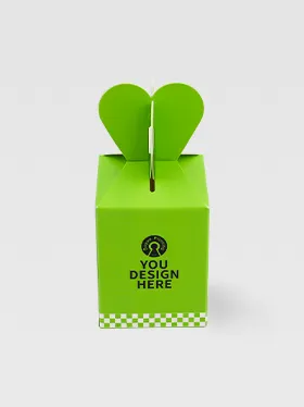 Gift box with green design and handle (2)