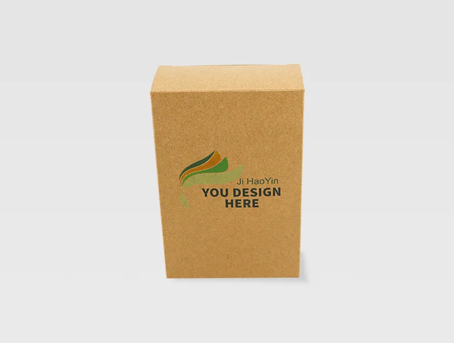 Sleek kraft paper box with folding design