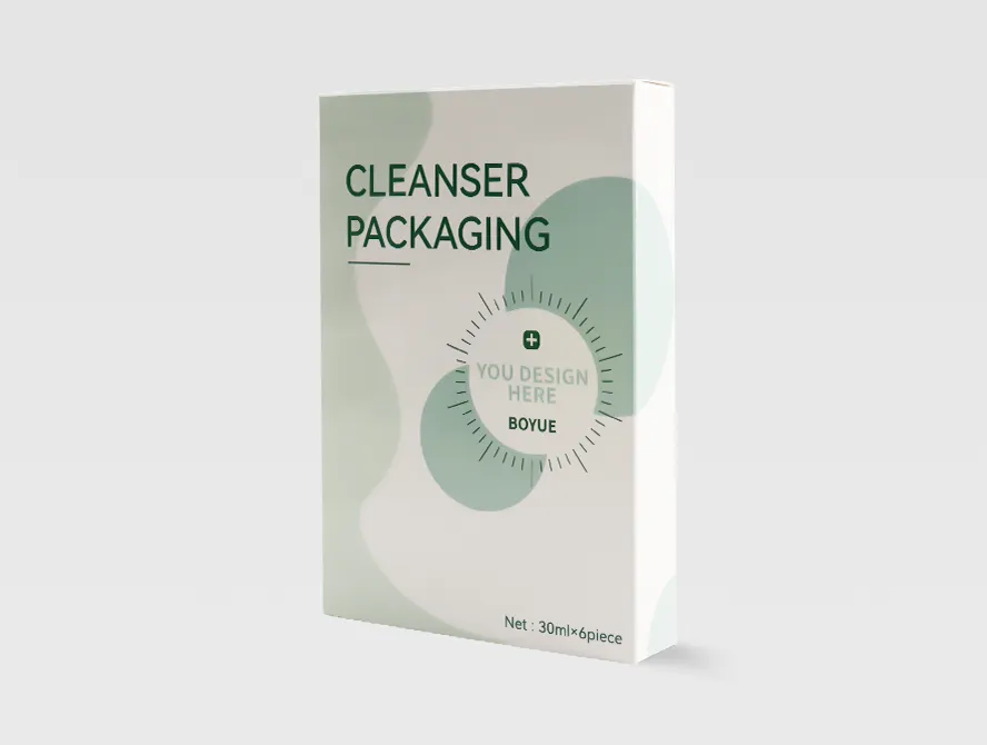 Masks box with minimalist green and white design