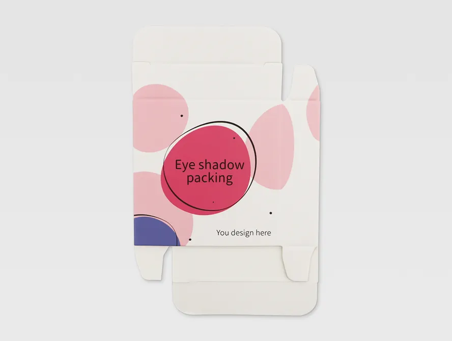 Packaging box for eye shadow with branding