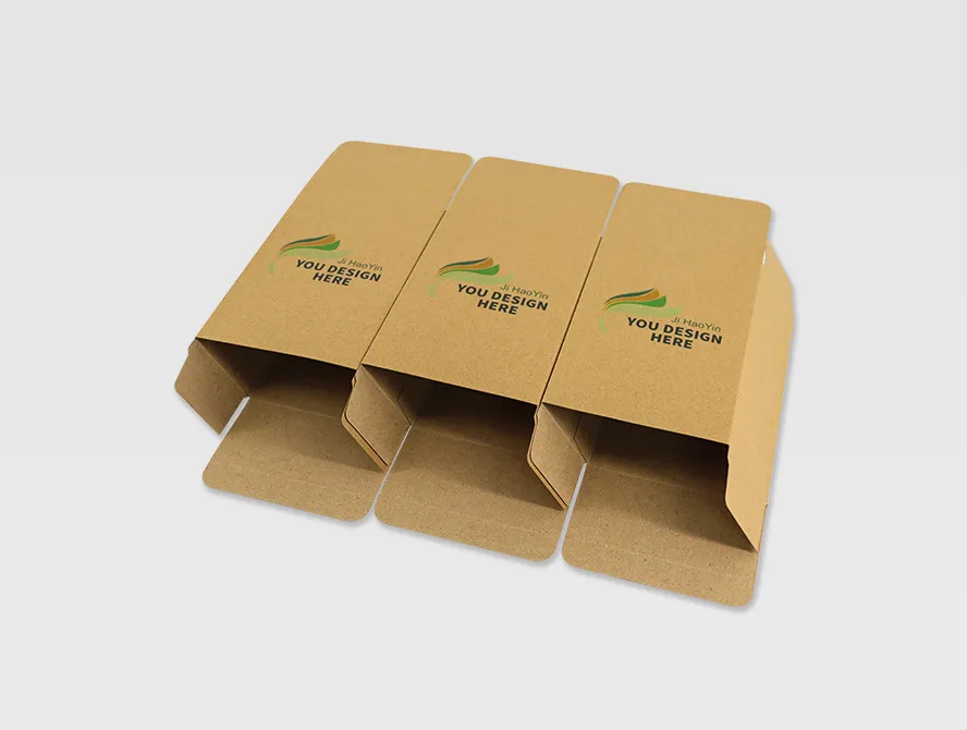 Multiple kraft paper boxes stacked together
