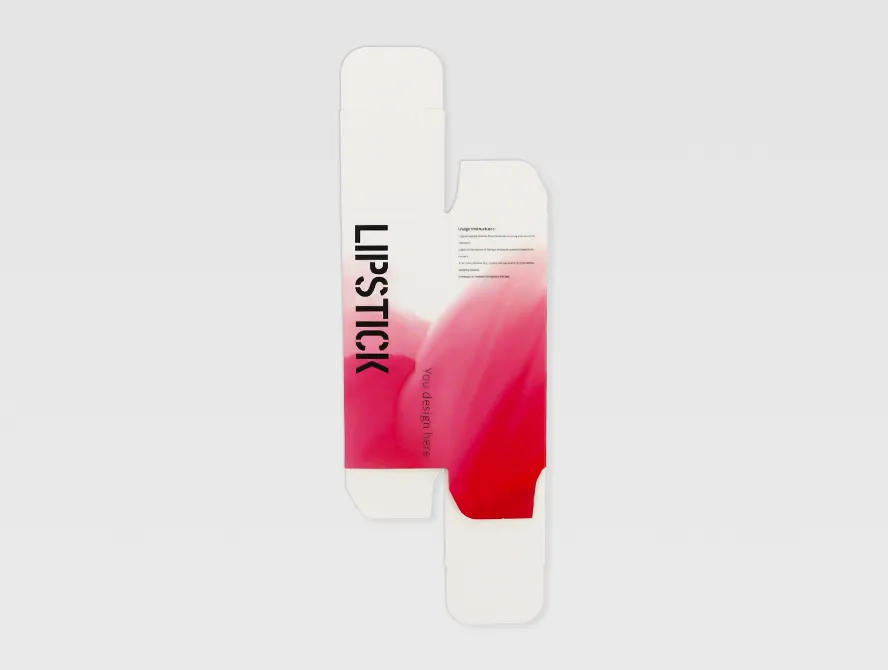 Custom lipstick packaging with red design