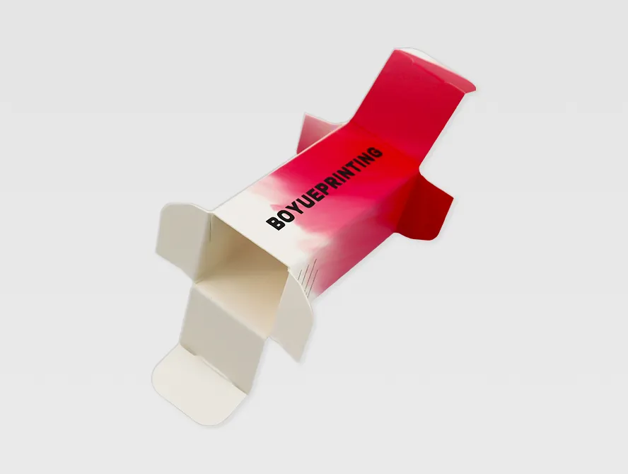 Lipstick box with a sleek red and white design