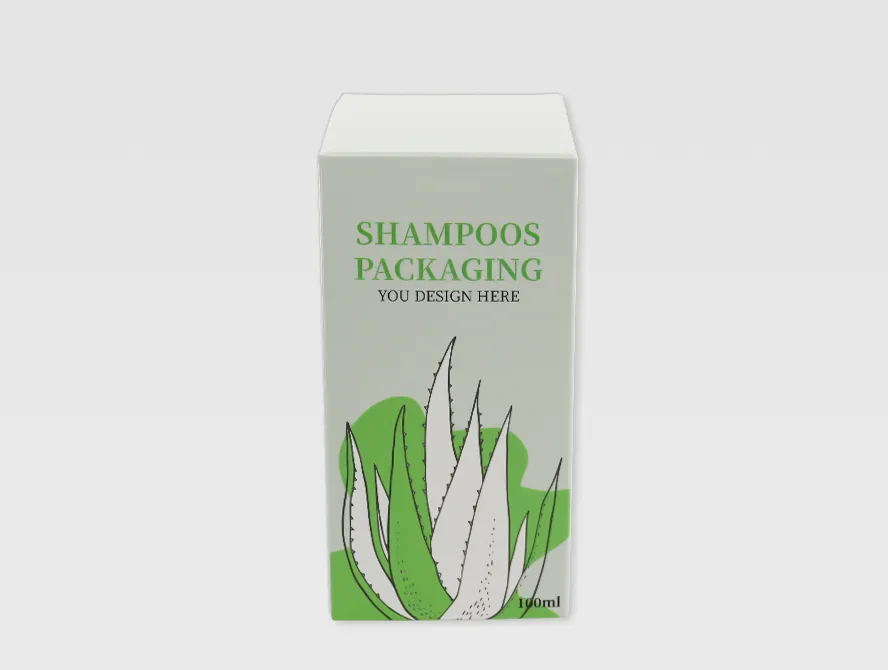 Shampoo box with elegant branding and design