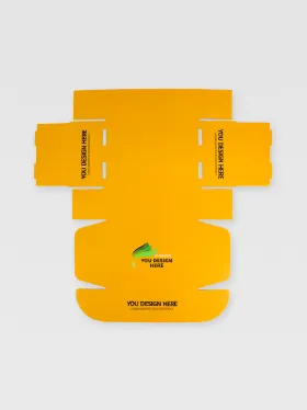 Flat layout of corrugated mailer box (2)