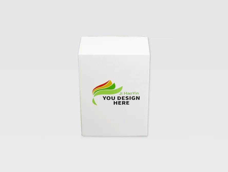 White paper box with elegant and minimalistic design