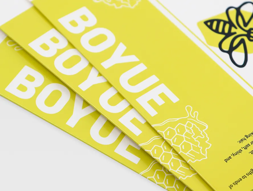 Hair oil packaging box with bold branding
