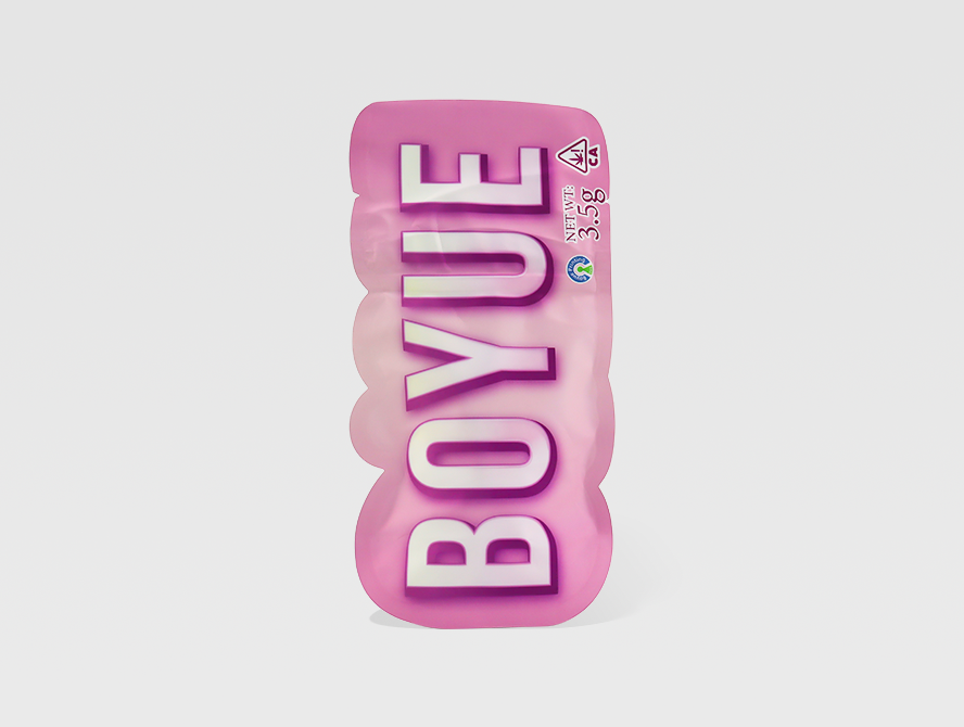 Cannabis flat pouch front view