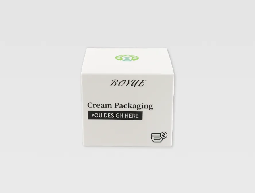 Skincare packaging box with branding and logo