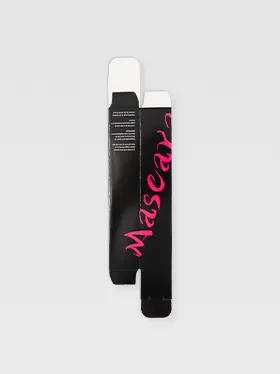Custom mascara packaging with black and pink design (2)