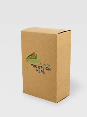 Custom kraft paper box with green logo design (2)