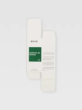 Flat layout of essential oil packaging box (2)