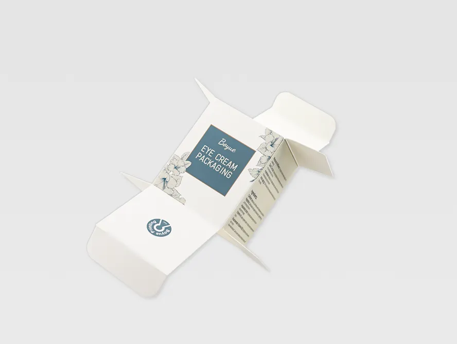 Half opened custom eye cream box