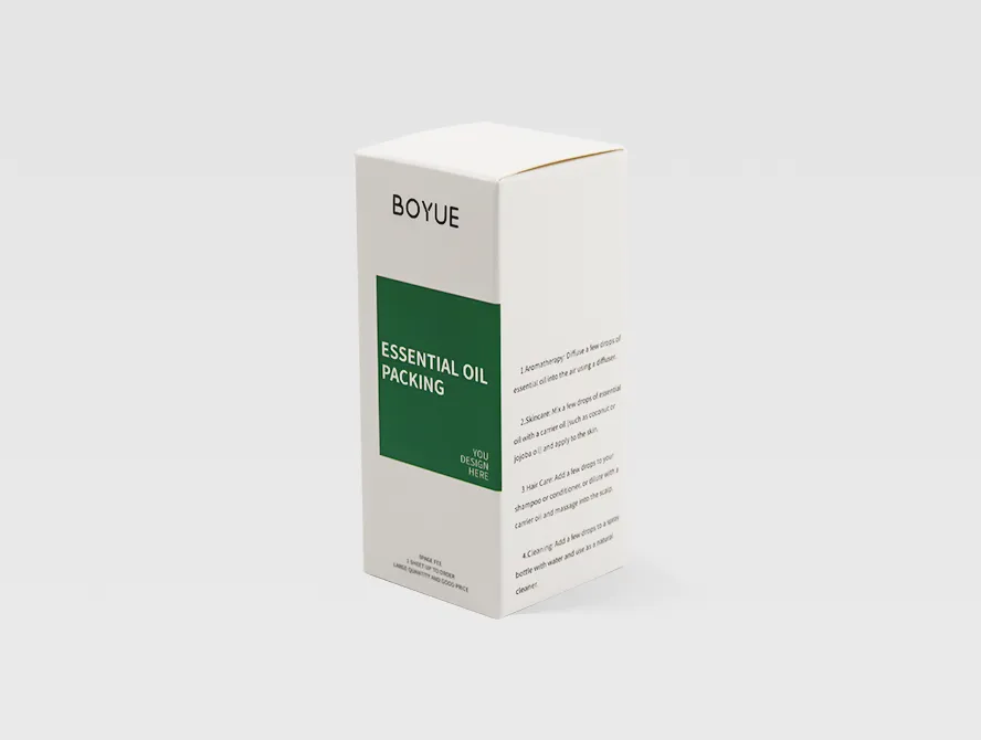 Essential oil packaging box with custom design