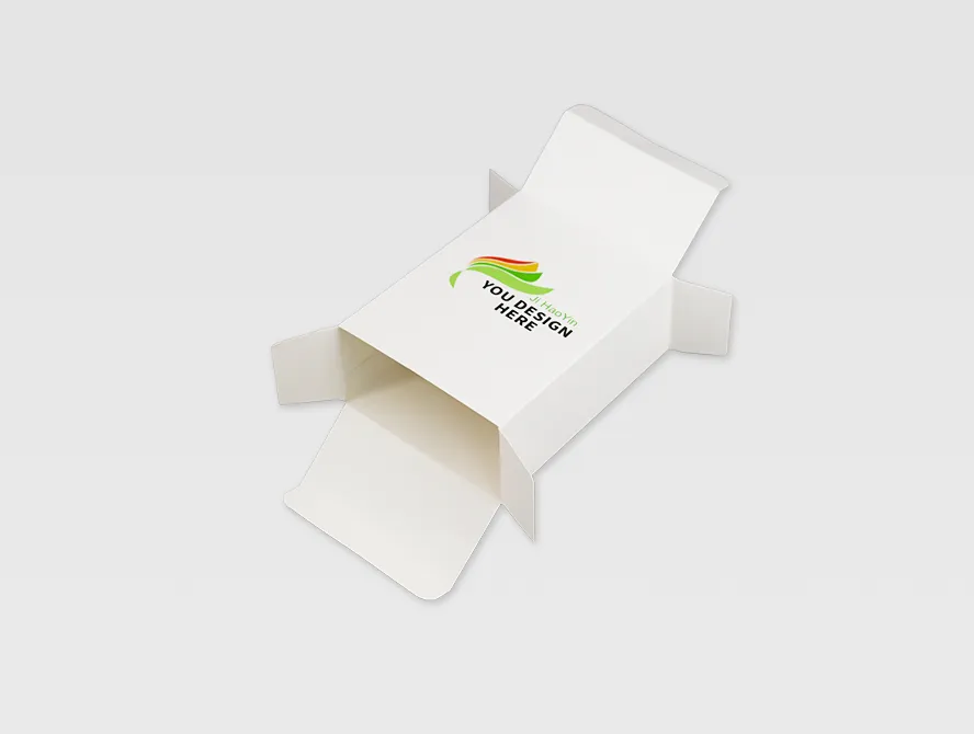 White paper box with clean and modern design