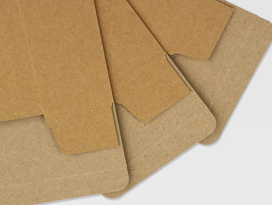 Flat kraft paper sheets for box assembly