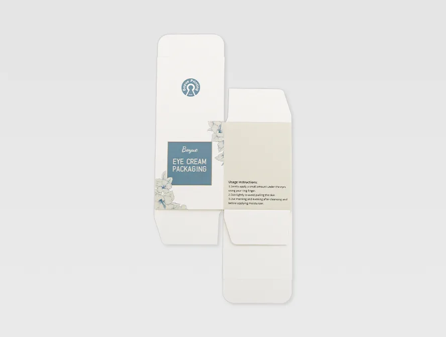 Folded structure of eye cream box