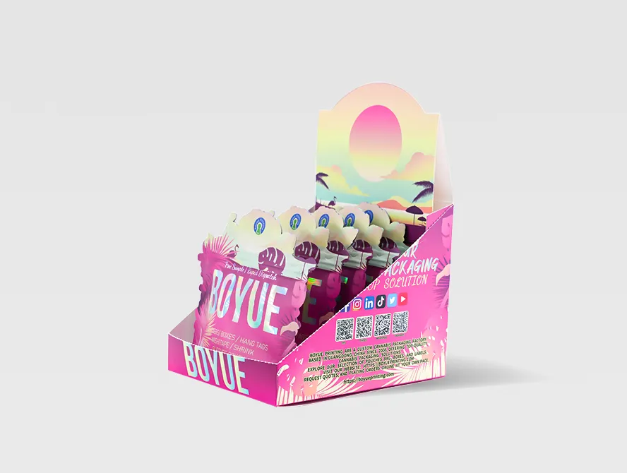 Cardboard display box with multiple product slots