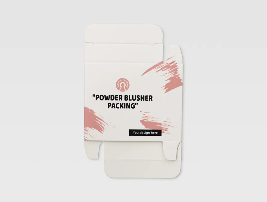 Back view of blush packaging box