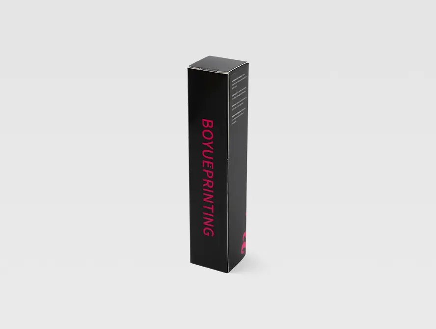 Opened mascara box with elegant design