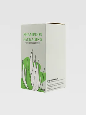 Custom shampoo box with green and white design (2)