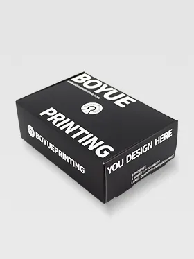 Custom mailer box with black and white branding (2)