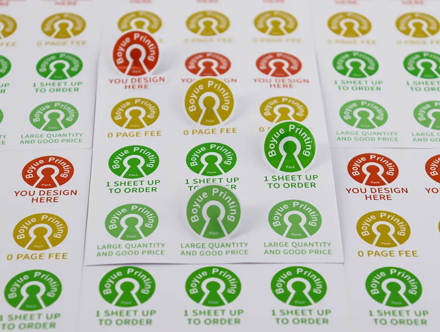 Full kiss cut sticker sheet with round icons