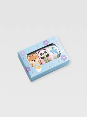 Horizontal washi tape set box with cute cartoon graphics (2)