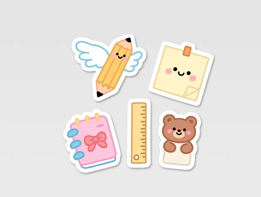 Colorful reward stickers featuring bears and stars