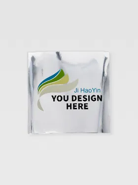 Silver metallic vinyl stickers with custom logo (2)