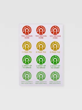 Kiss cut sticker sheet with colorful round labels (2)